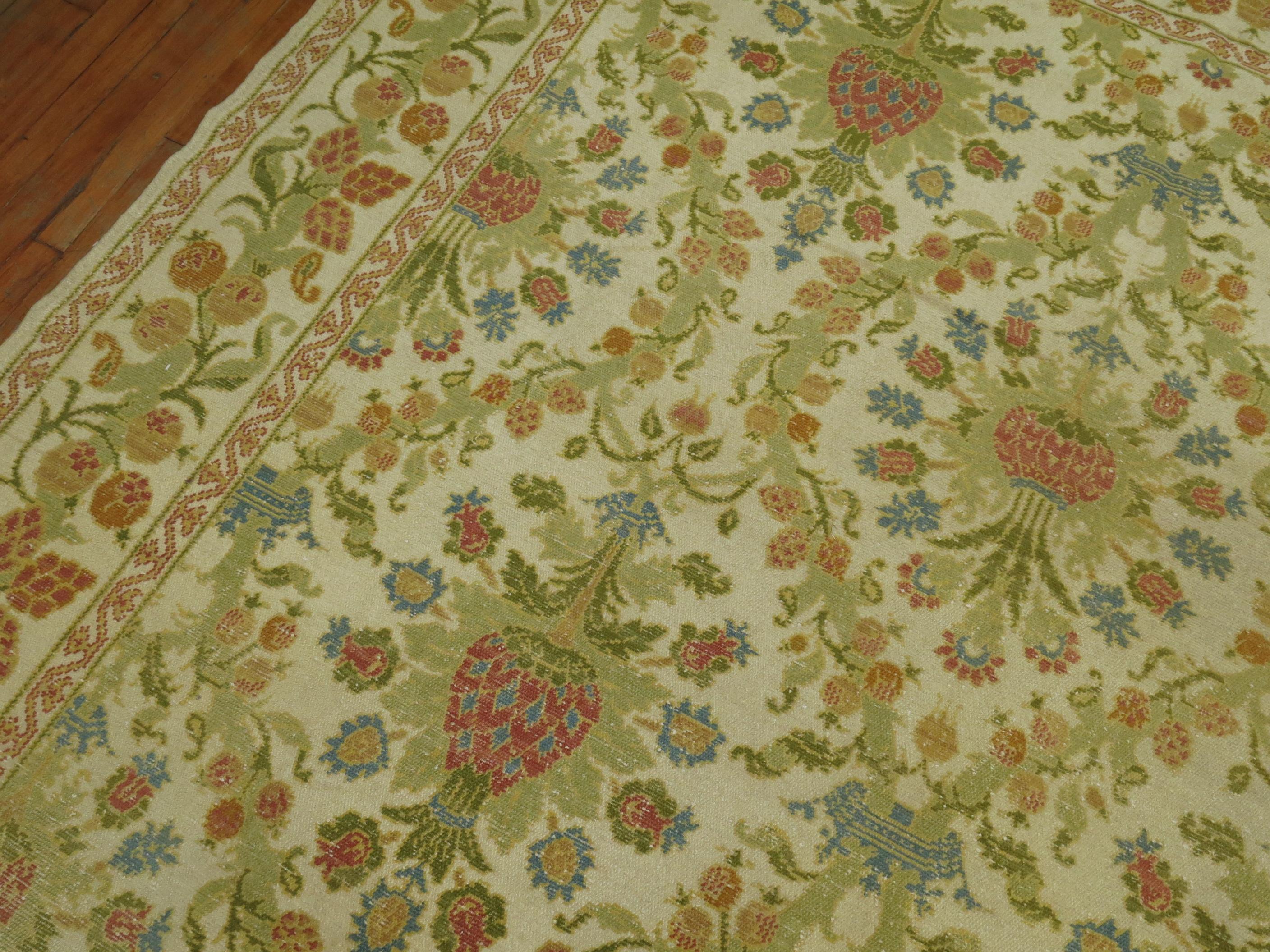 Vintage Spanish Cuenca Carpet For Sale 2