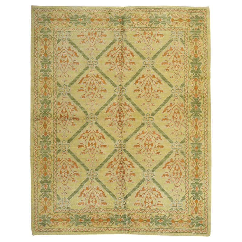 Vintage Spanish Cuenca Rug with Renaissance Palmette Design For Sale at ...