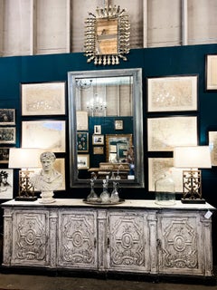 Vintage Spanish Distressed Buffet Sideboard