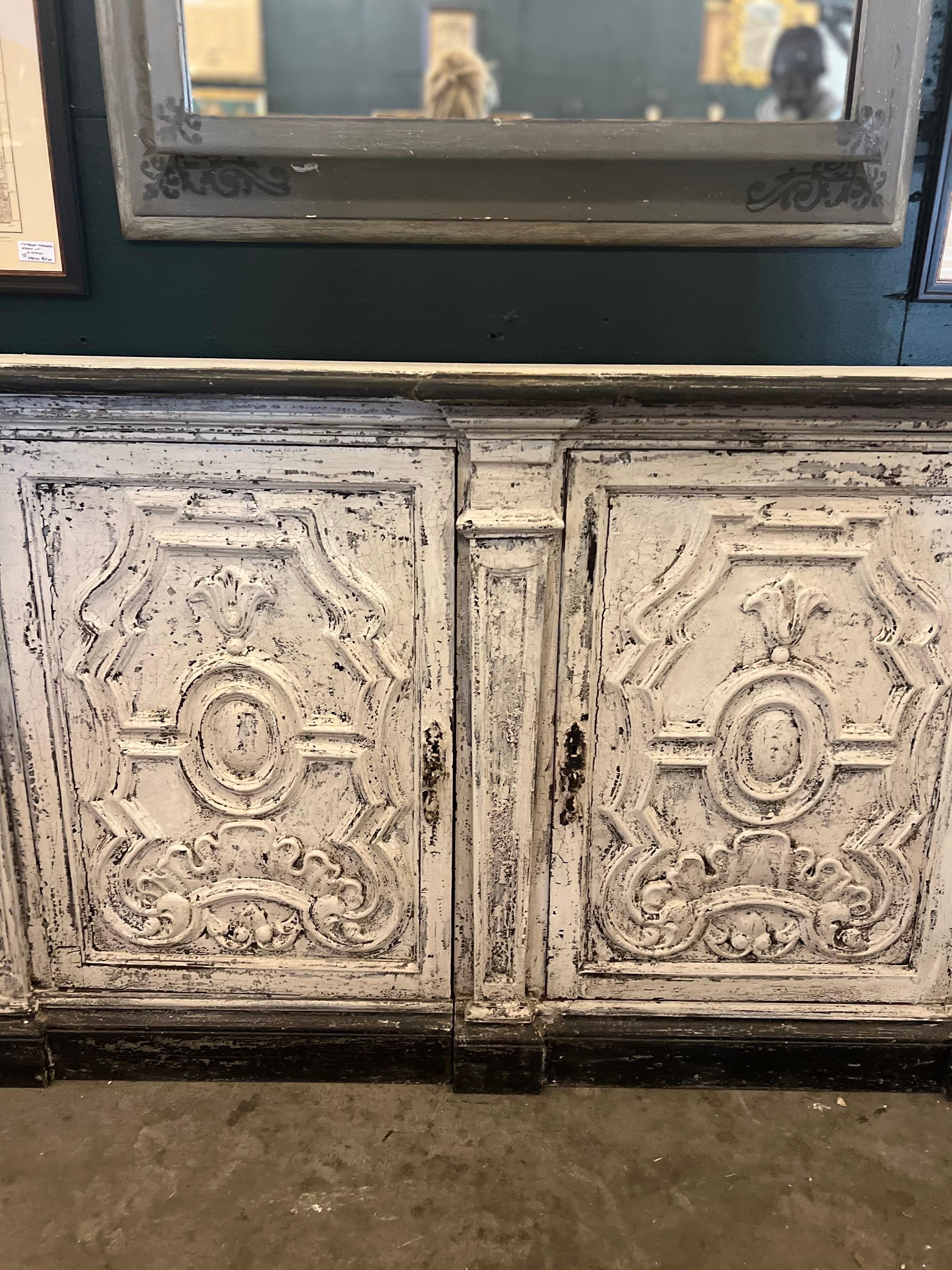 Vintage Spanish Distressed Buffet Sideboard For Sale at 1stDibs