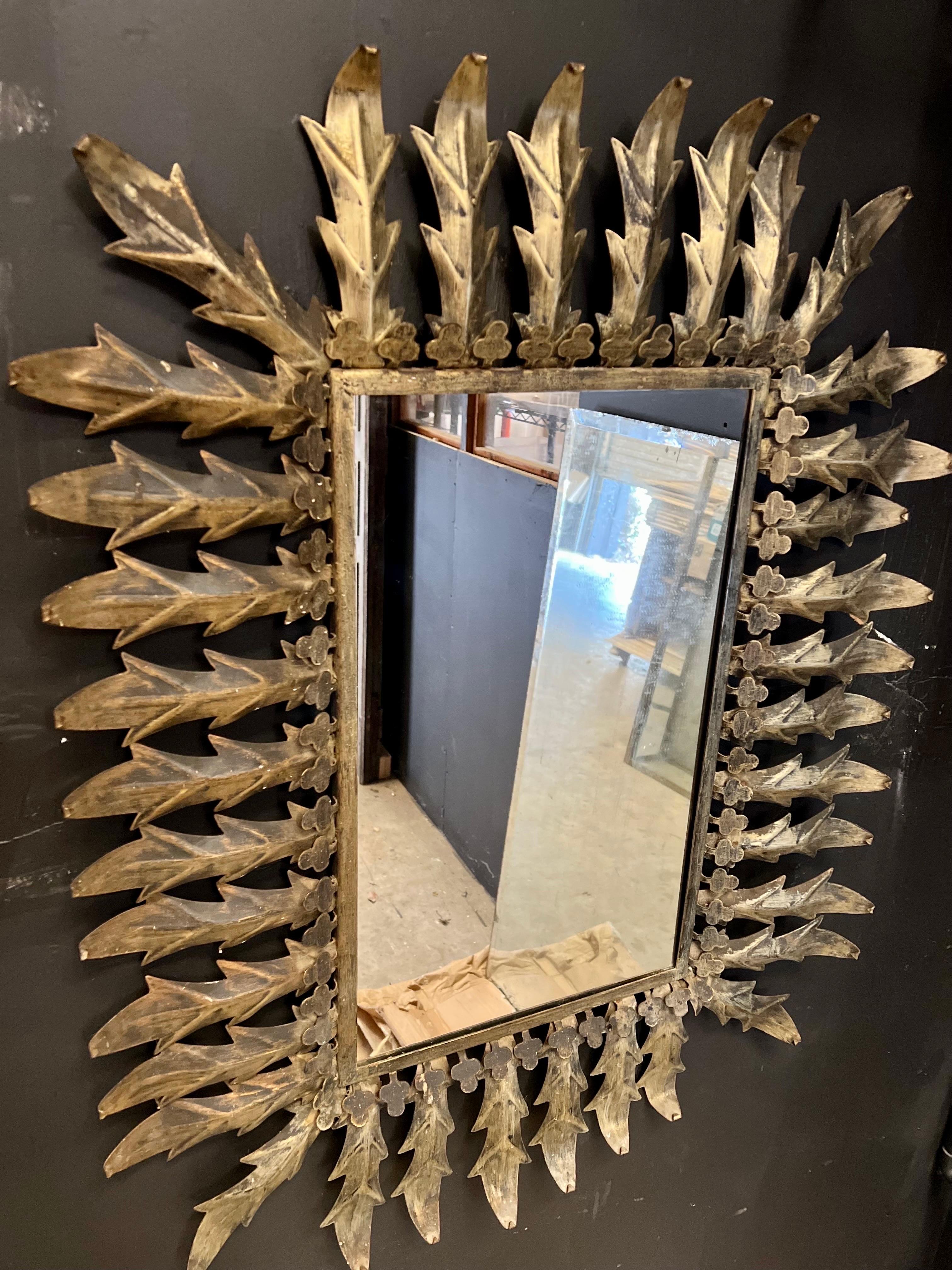 Iron Vintage Spanish Gilt Mirror