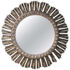 Vintage Spanish Giltwood Sunburst Mirror Spain, 1940s–1960s