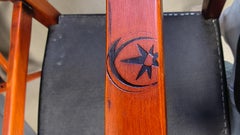 Chaises de salle à manger vintage en cuir et bois, ensemble de 6 - 1970