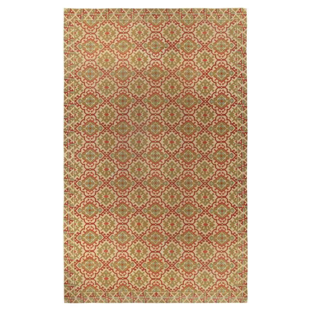 Grandiose Spanish Rug in Gold, Yellow, Green and Raffia Colors For Sale ...