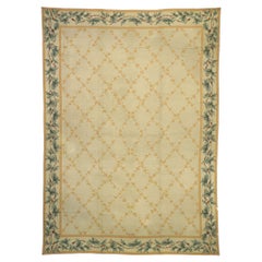 Used Spanish Needlepoint Carpet with English Country Charm