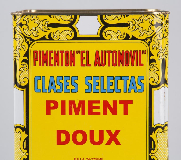 Vintage Spanish Pimiento Tin Can at 1stDibs