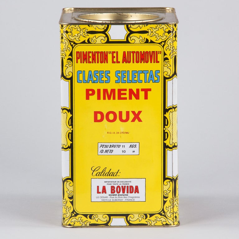 Vintage Spanish Pimiento Tin Can at 1stDibs