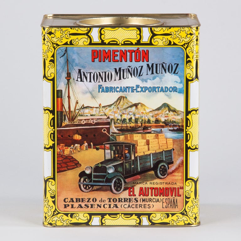 Vintage Spanish Pimiento Tin Can at 1stDibs
