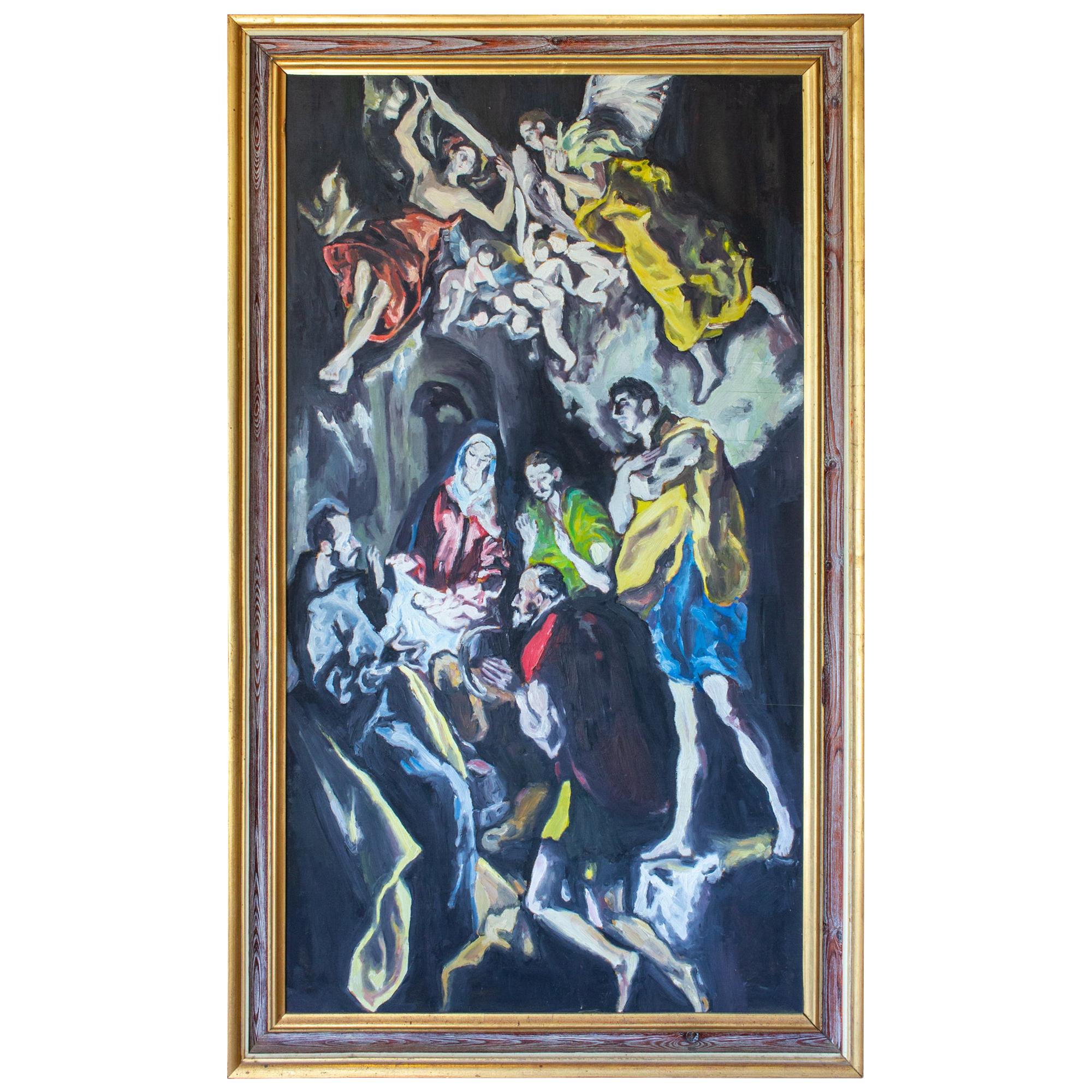 Mexican Religious Painting For Sale at 1stDibs