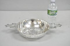 Vintage Spanish Renaissance Silver Plated Coat of Arms Communion Cup Bowl