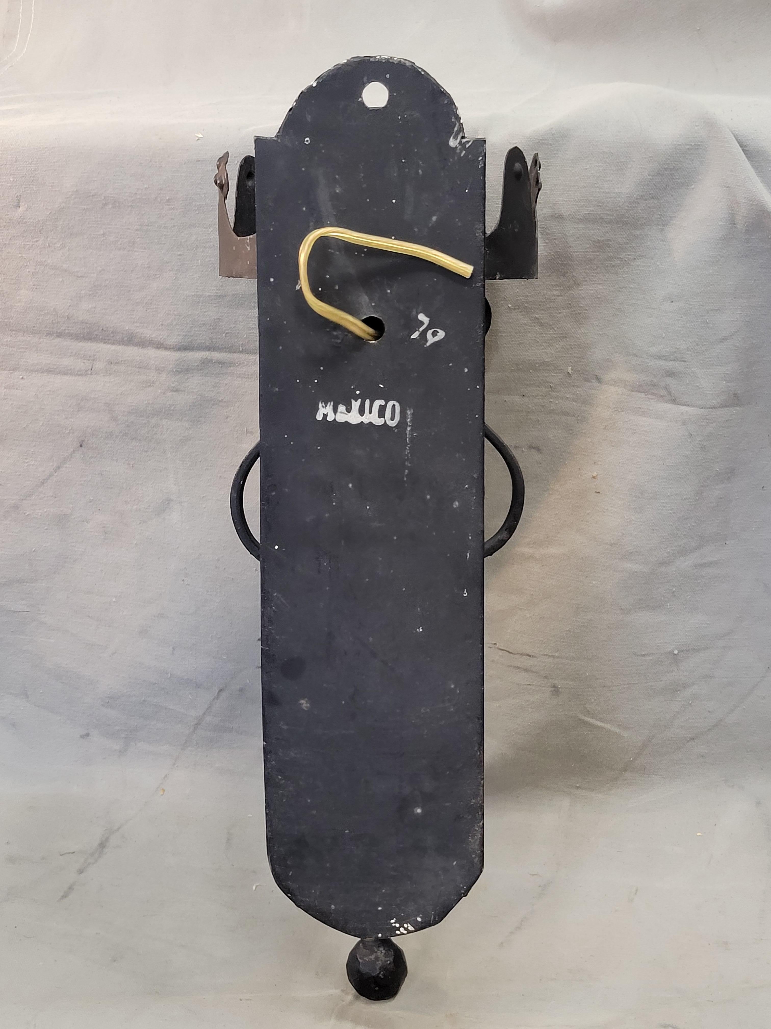 Vintage Spanish Revival Schwarz Eisen verdrahtet Wandleuchten - ein Paar im Angebot 6