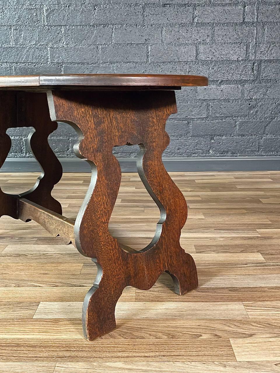 Vintage Spanish Revival Eiche & Kachel Couchtisch im Angebot 4