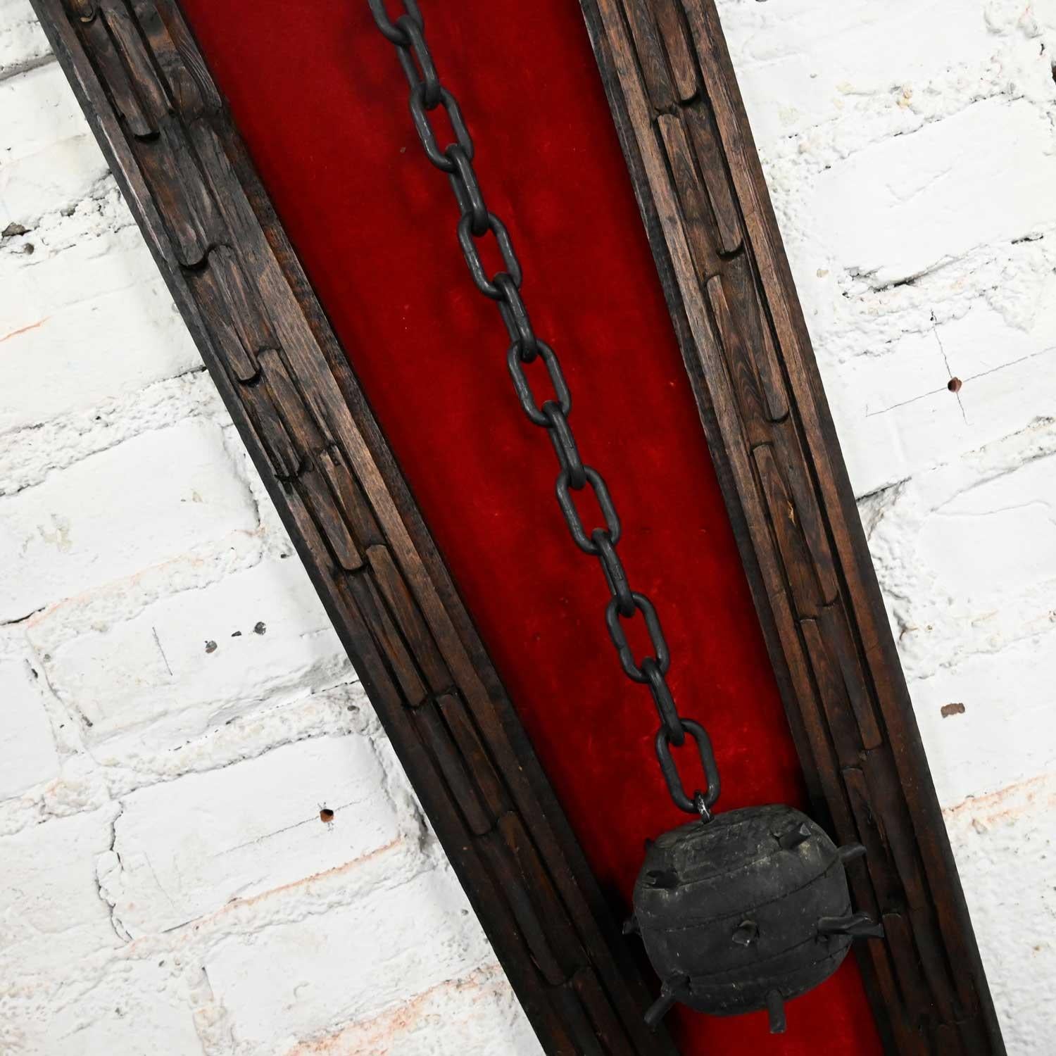 Vintage Spanish Revival Tavern Sword & Medieval Flail Wall Decor Style of Witco 9