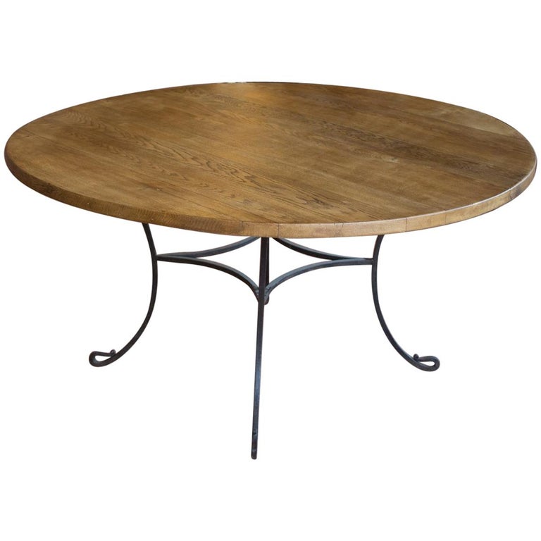 Vintage Spanish Round Table For Sale at 1stDibs