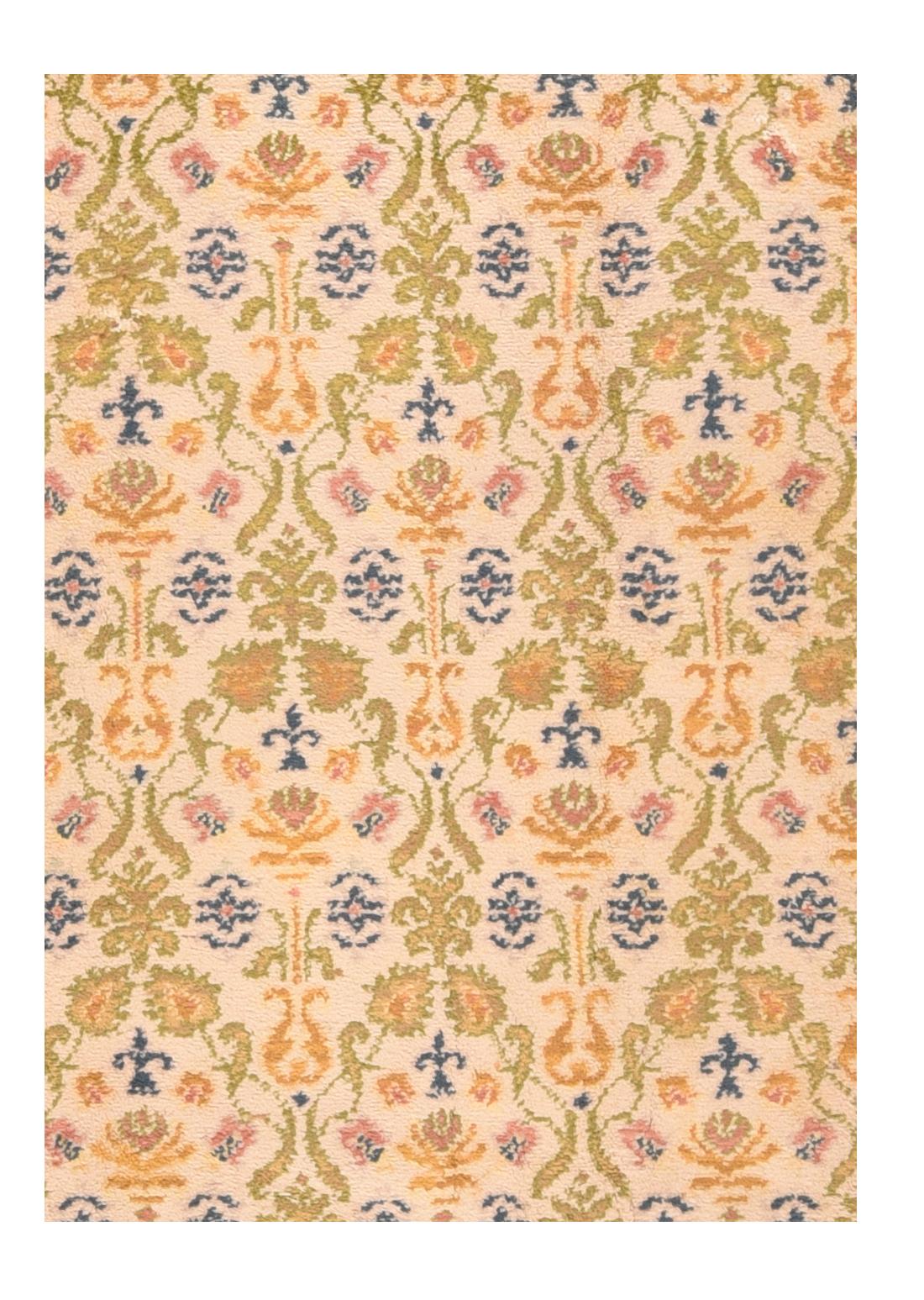 Spanischer Teppich im Vintage-Stil 6'7'' x 9' (Mitte des 20. Jahrhunderts) im Angebot