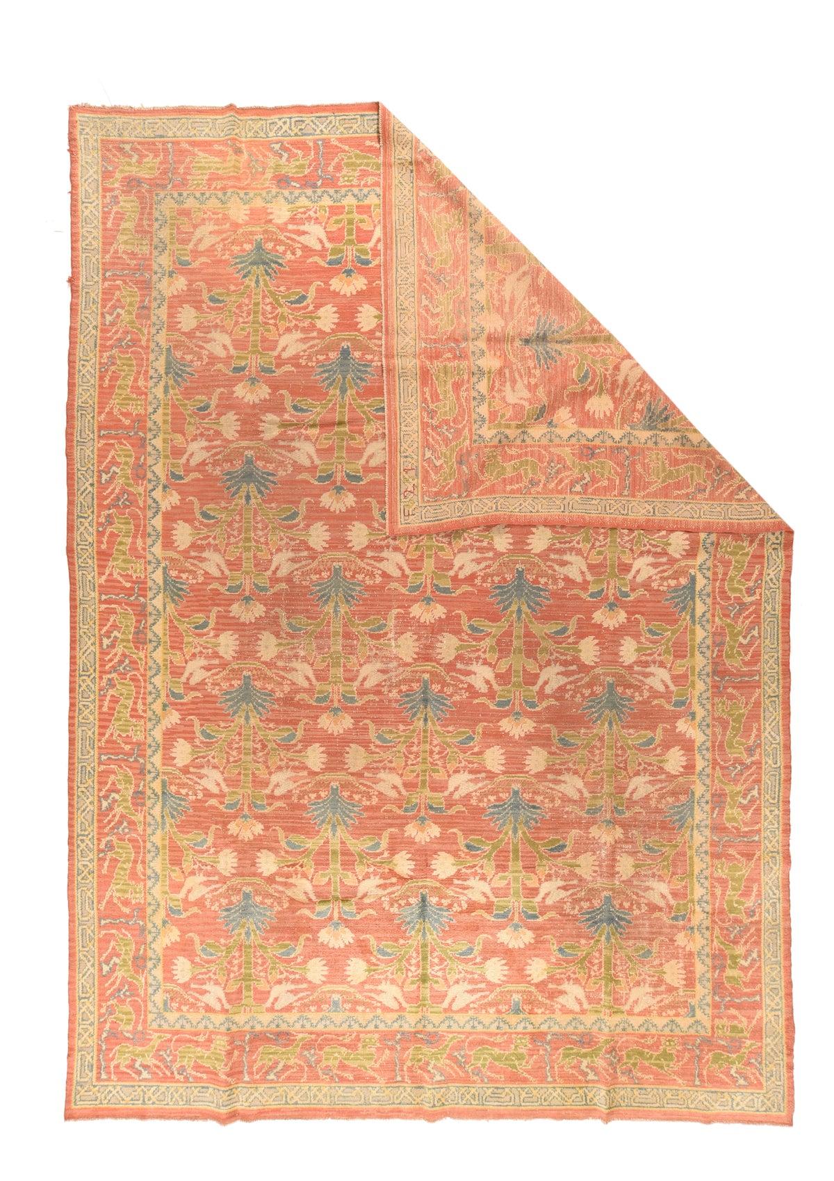 Spanischer Teppich 8'2'' x 11'7'' im Vintage-Stil (Mitte des 20. Jahrhunderts) im Angebot