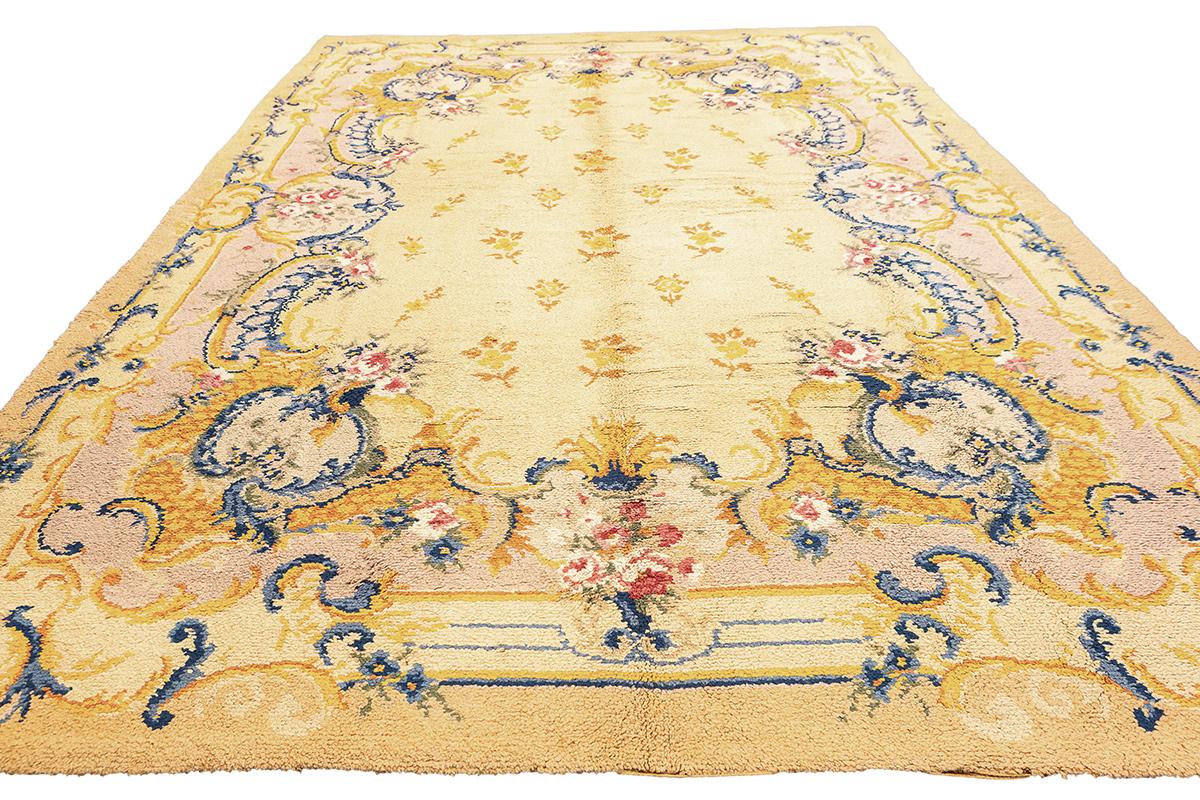 Hand-Knotted Vintage Spanish Rug For Sale