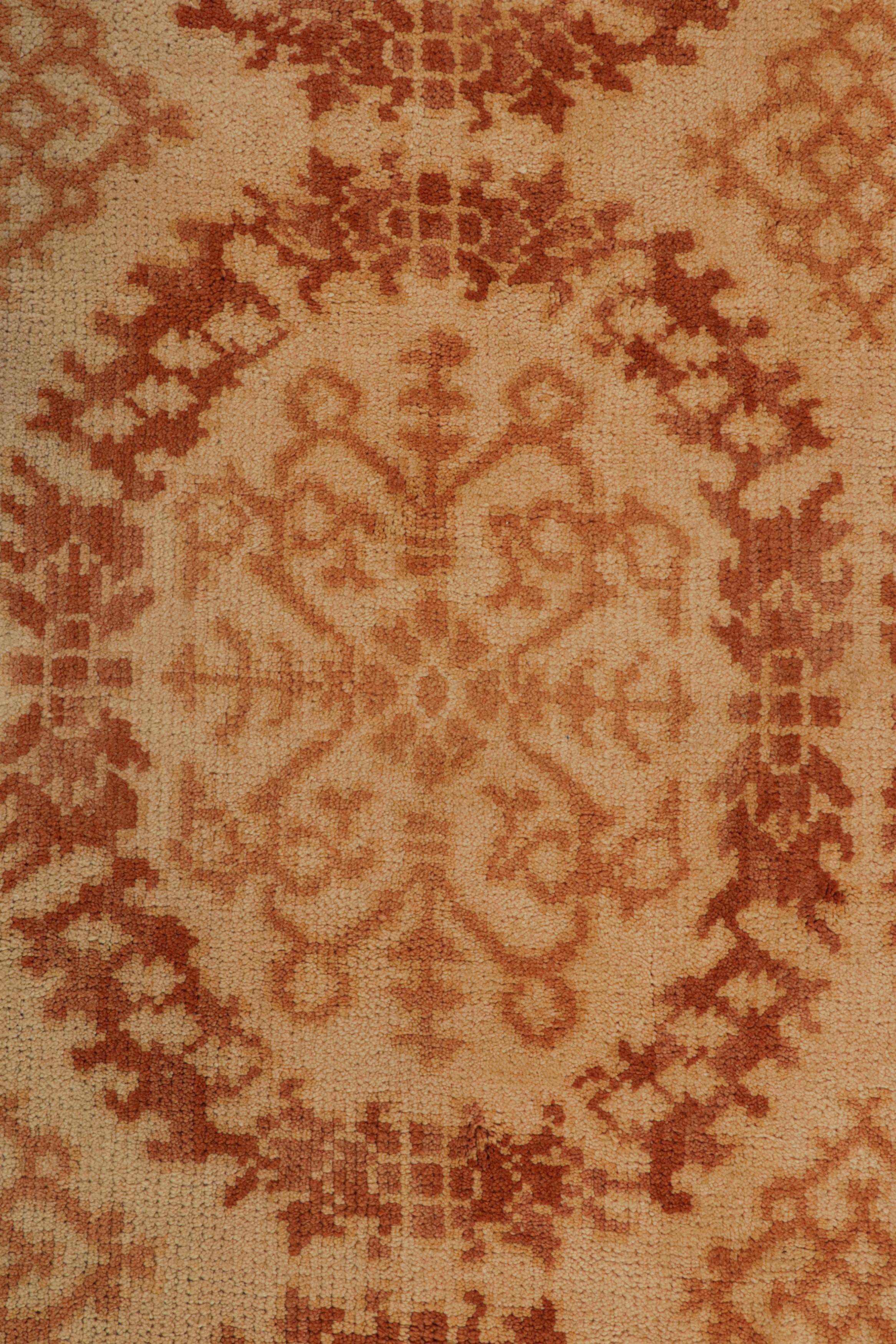 Spanischer Vintage-Teppich in Beige mit Medaillons von Rug & Kilim (Wolle) im Angebot