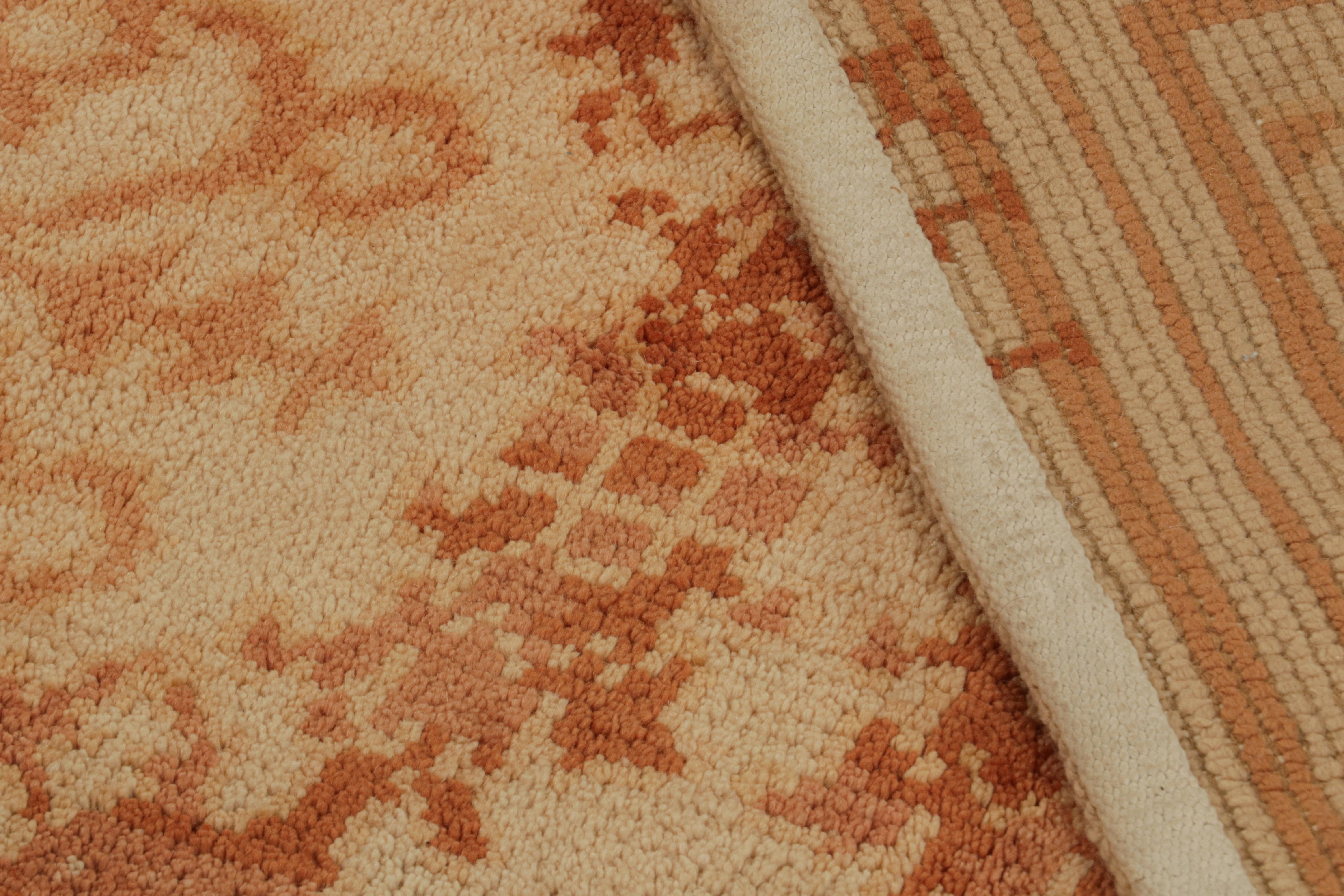 Spanischer Vintage-Teppich in Beige mit Medaillons von Rug & Kilim im Angebot 1