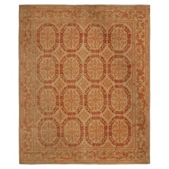 Spanischer Vintage-Teppich in Beige mit Medaillons von Rug & Kilim