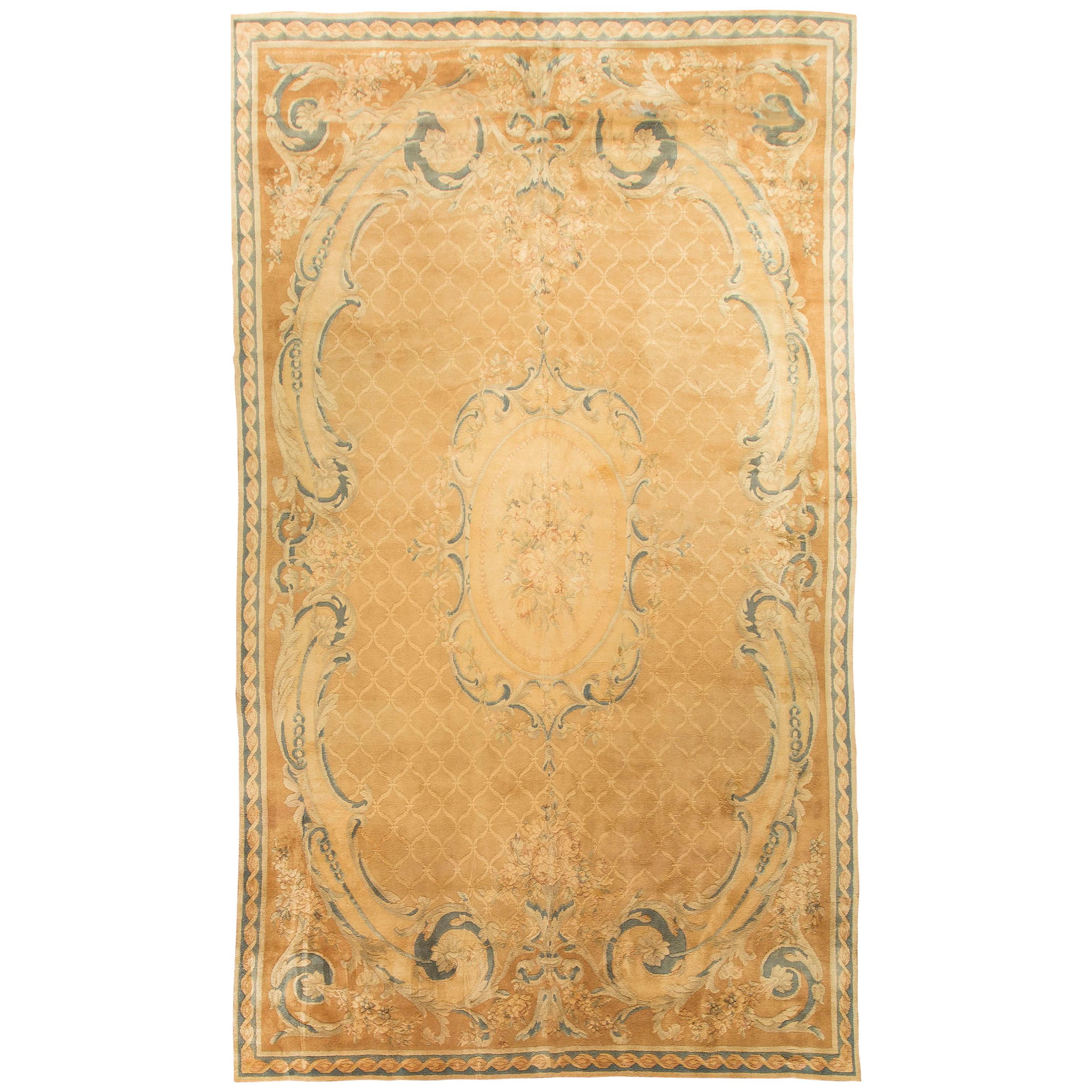 Vintage Spanish Savonnerie Rug For Sale