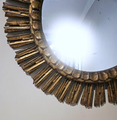 Vintage Spanish Starburst Gilt Wood Mirror