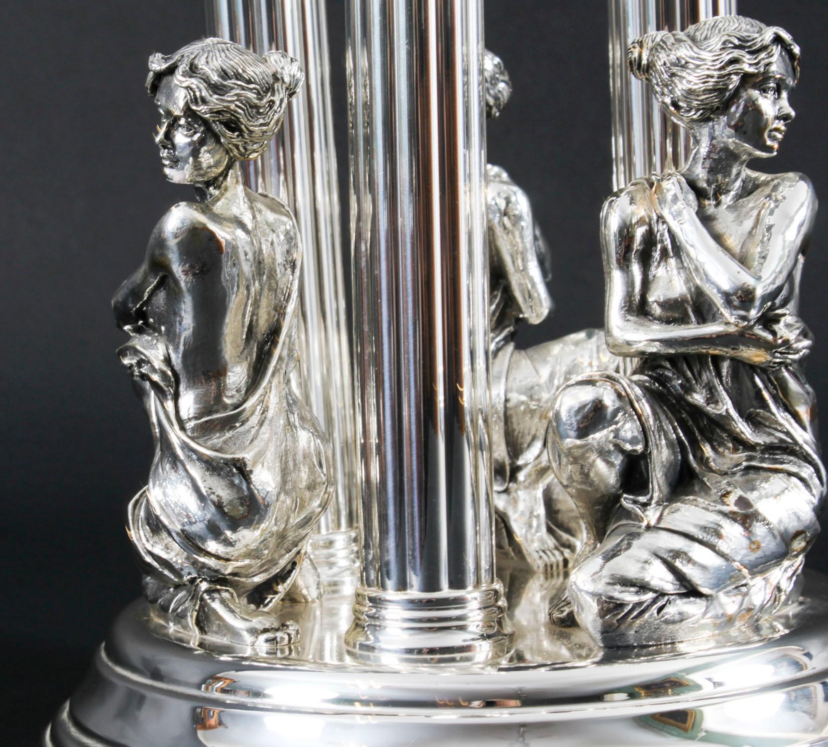 Vintage Spanish Sterling Silver Centrepiece Candelabra 20th Century In Good Condition In London, GB