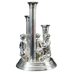 Vintage Spanish Sterling Silver Centrepiece Candelabra 20th Century