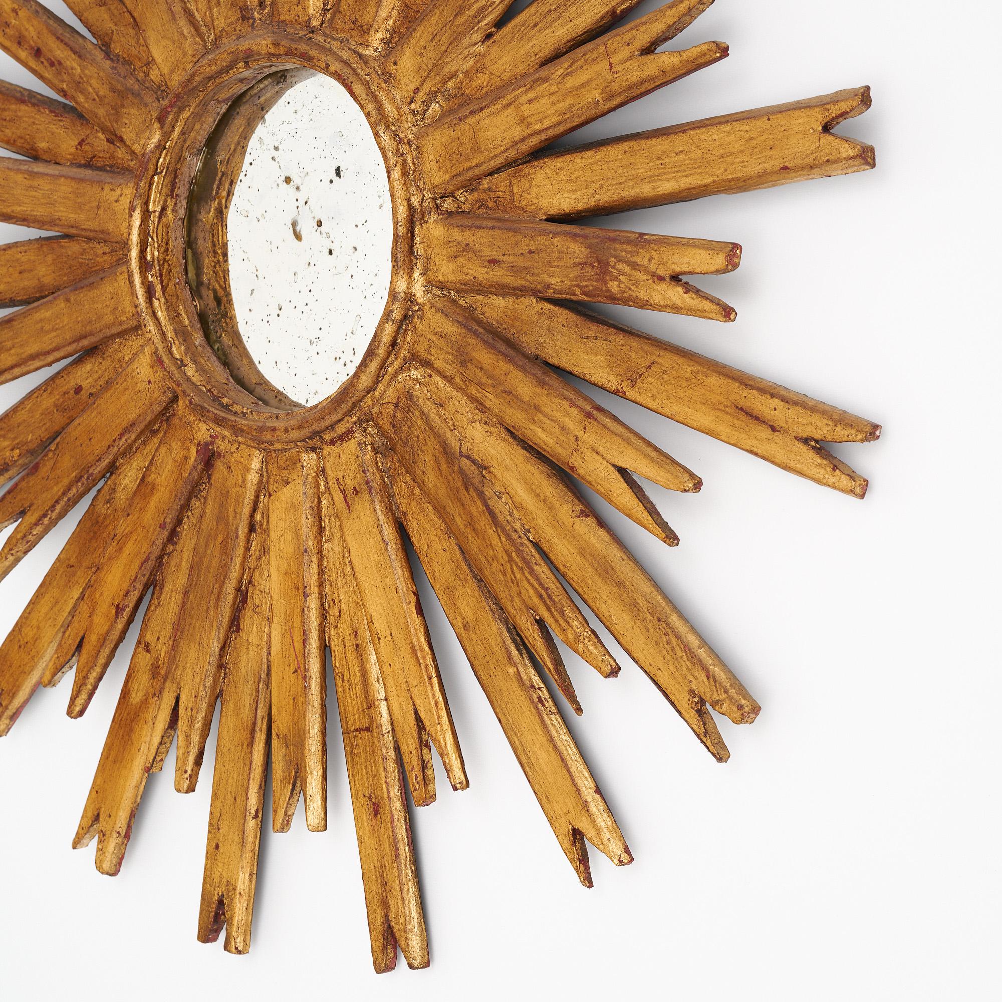 Espejo Sunburst Vintage Español en venta 4