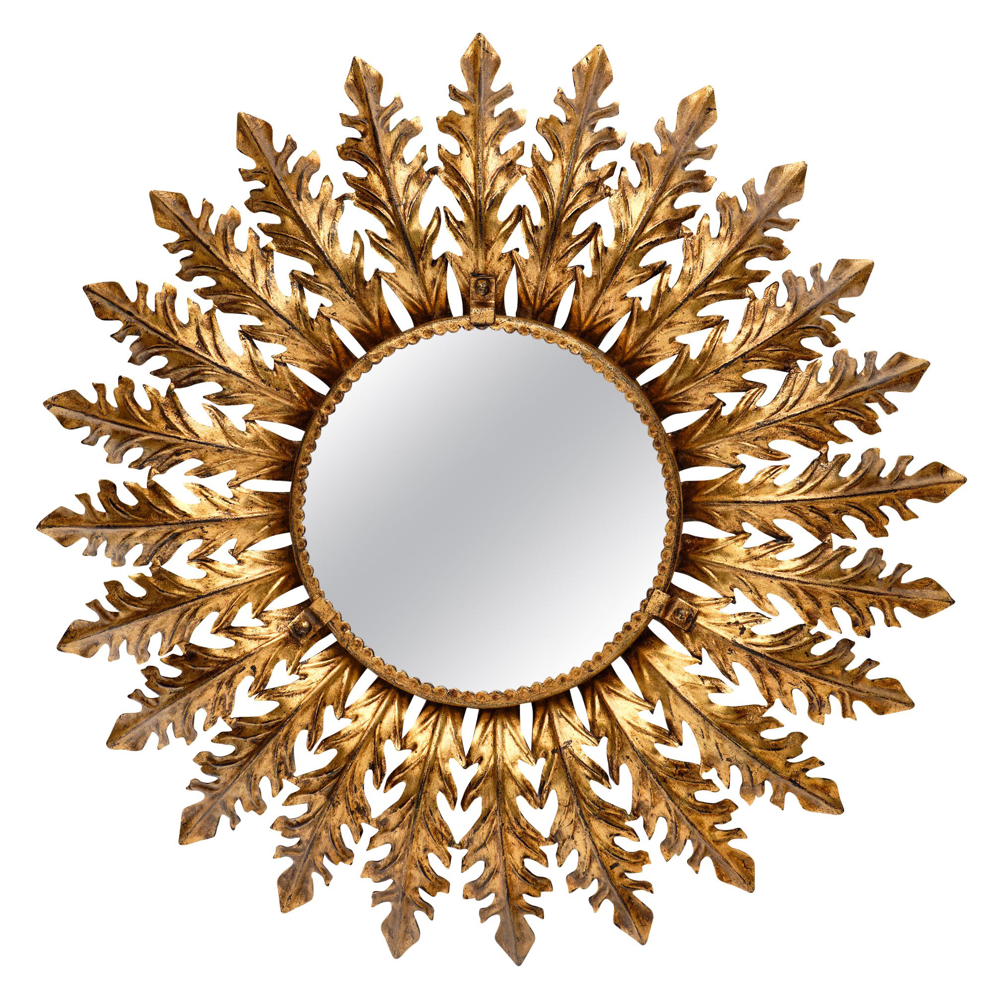 Vintage Spanish Sunburst Mirror with Backlight