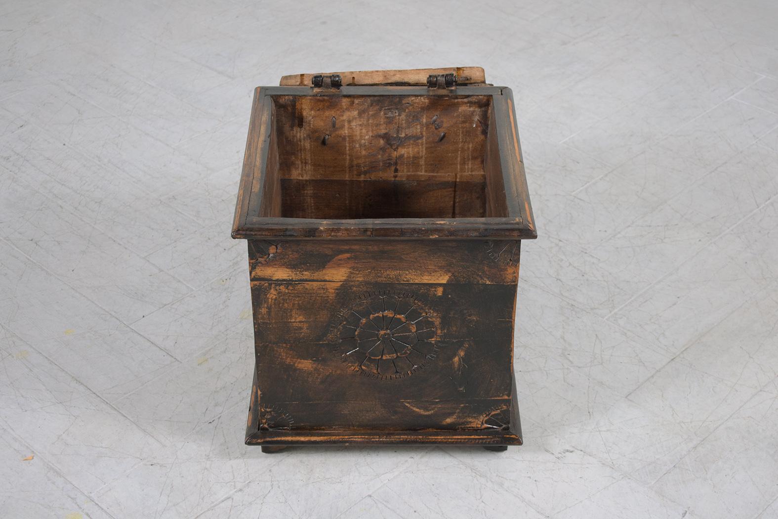 Vintage 1970s Restored Spanish-Style Wooden Trunk: Elegance Meets Practicality For Sale 3
