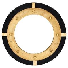 Vintage Spanish Wall Mirror, Wood and Glass with Gold Leaf, 1990