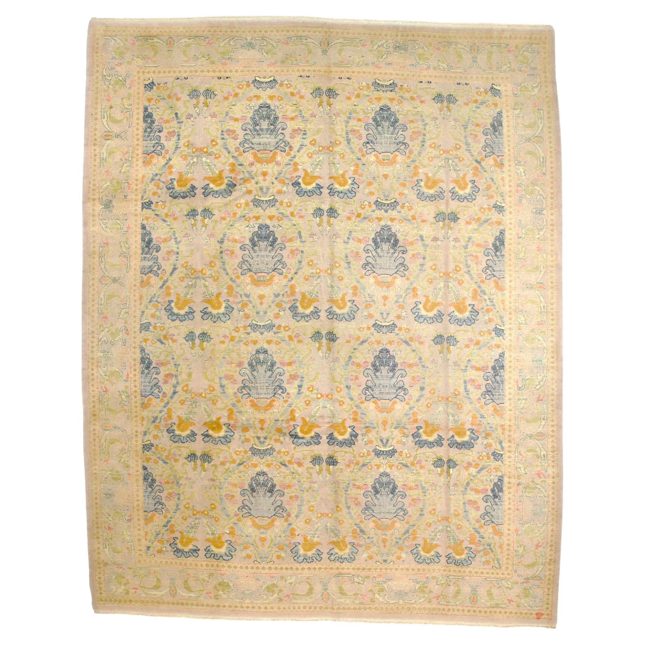 Vintage Spanish Wool Rug 9'0" x 11’5"