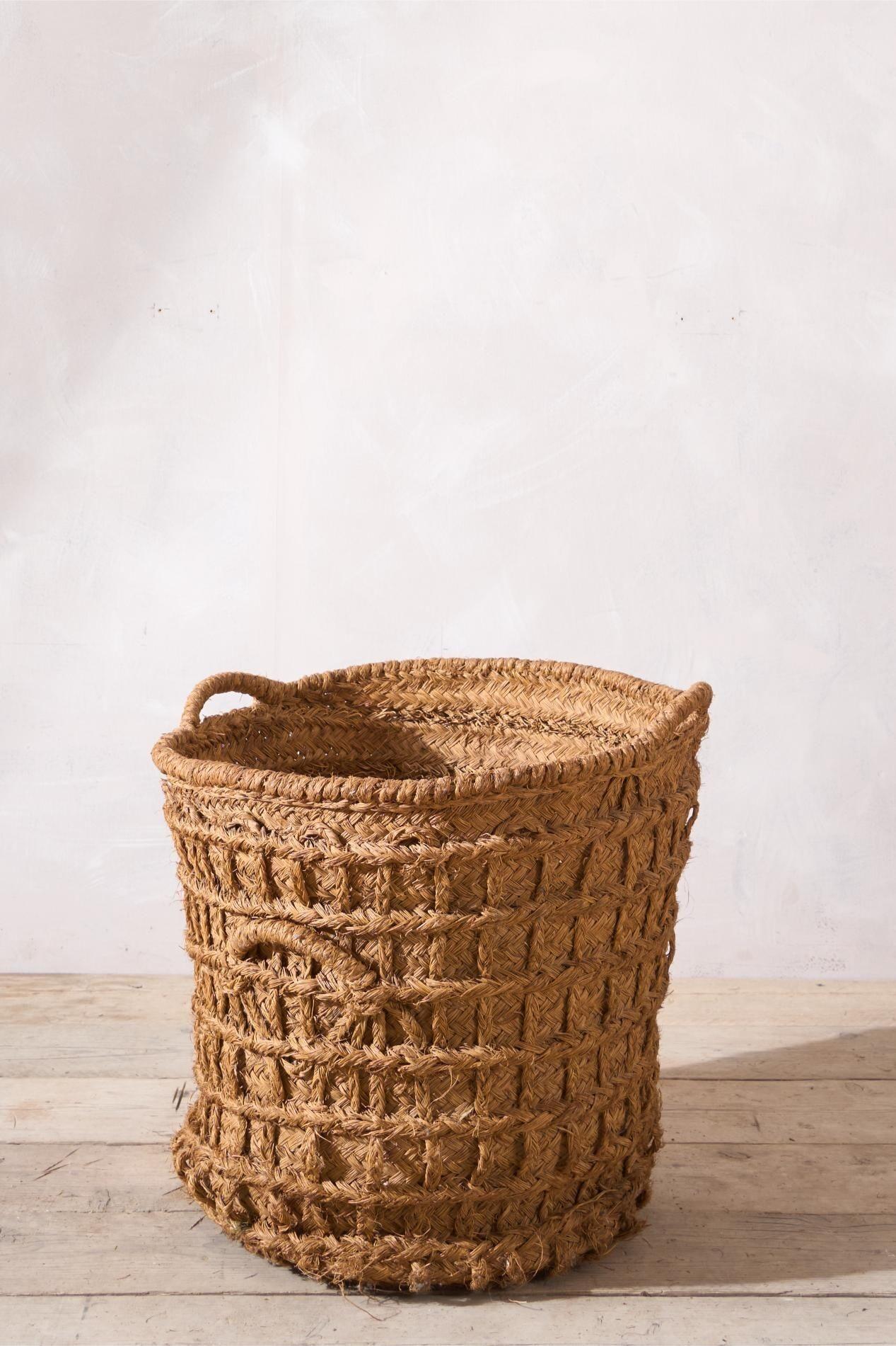 Vintage Spanish woven Olive harvest baskets - 3 available 5