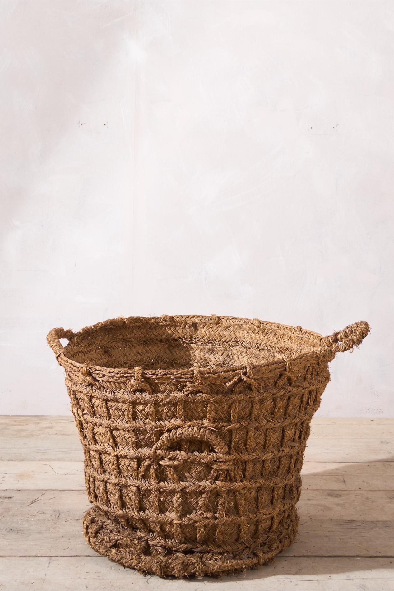 Vintage Spanish woven Olive harvest baskets - 3 available 6