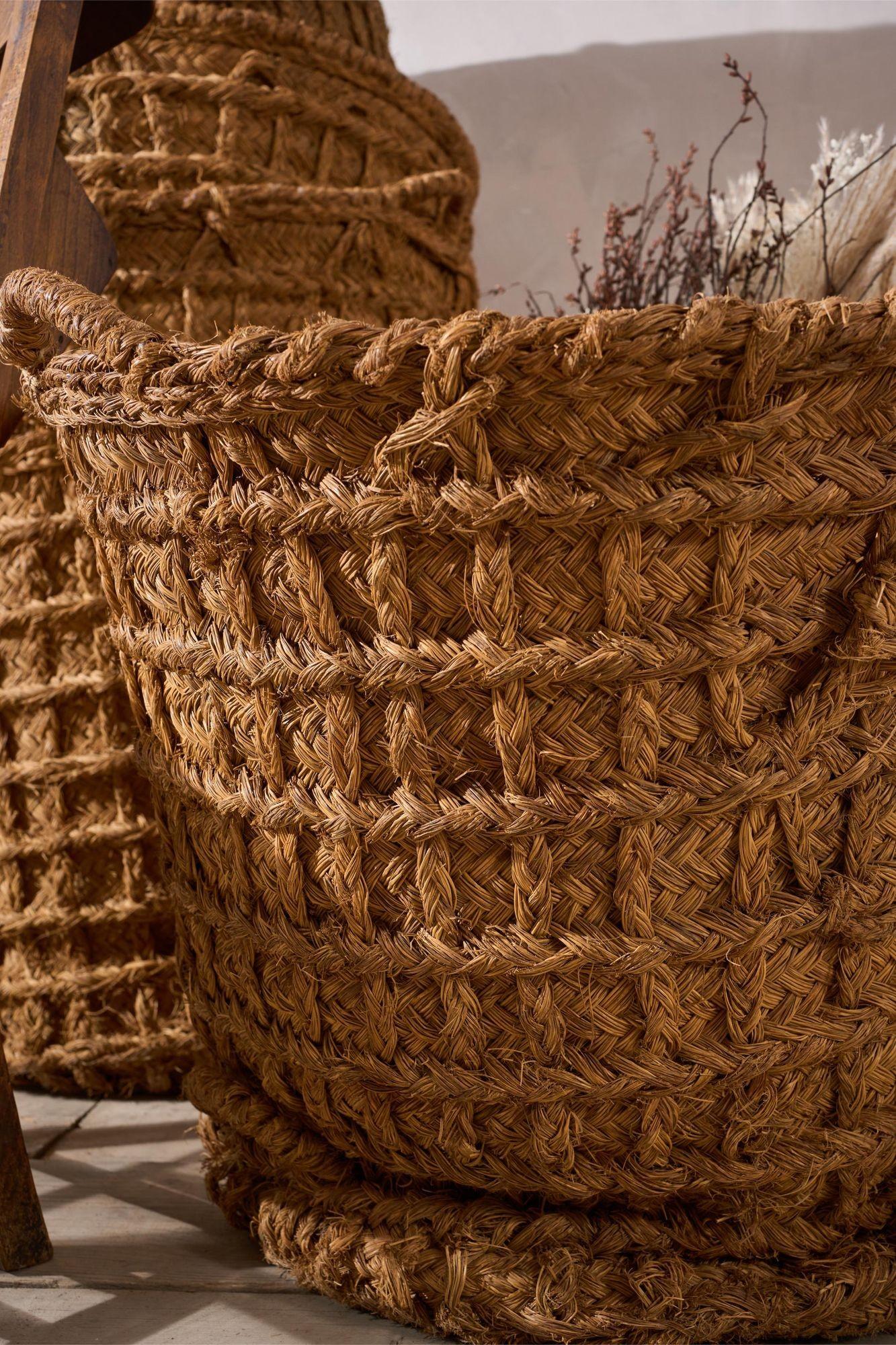 20th Century Vintage Spanish woven Olive harvest baskets - 3 available