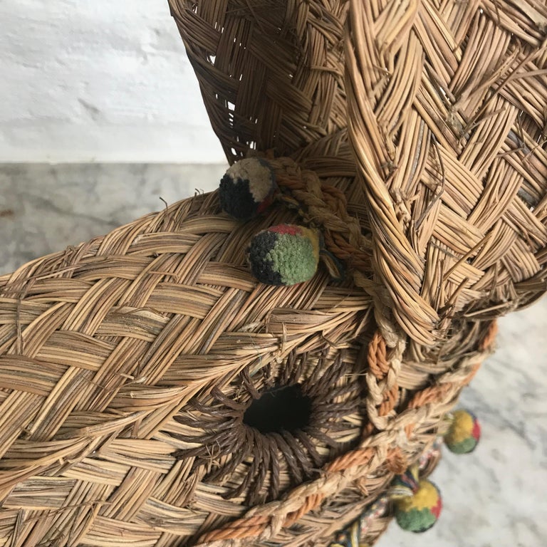 Vintage Spanish Woven Spanish Esparto Straw Mule/ Donkey Head For Sale at 1stDibs straw donkey