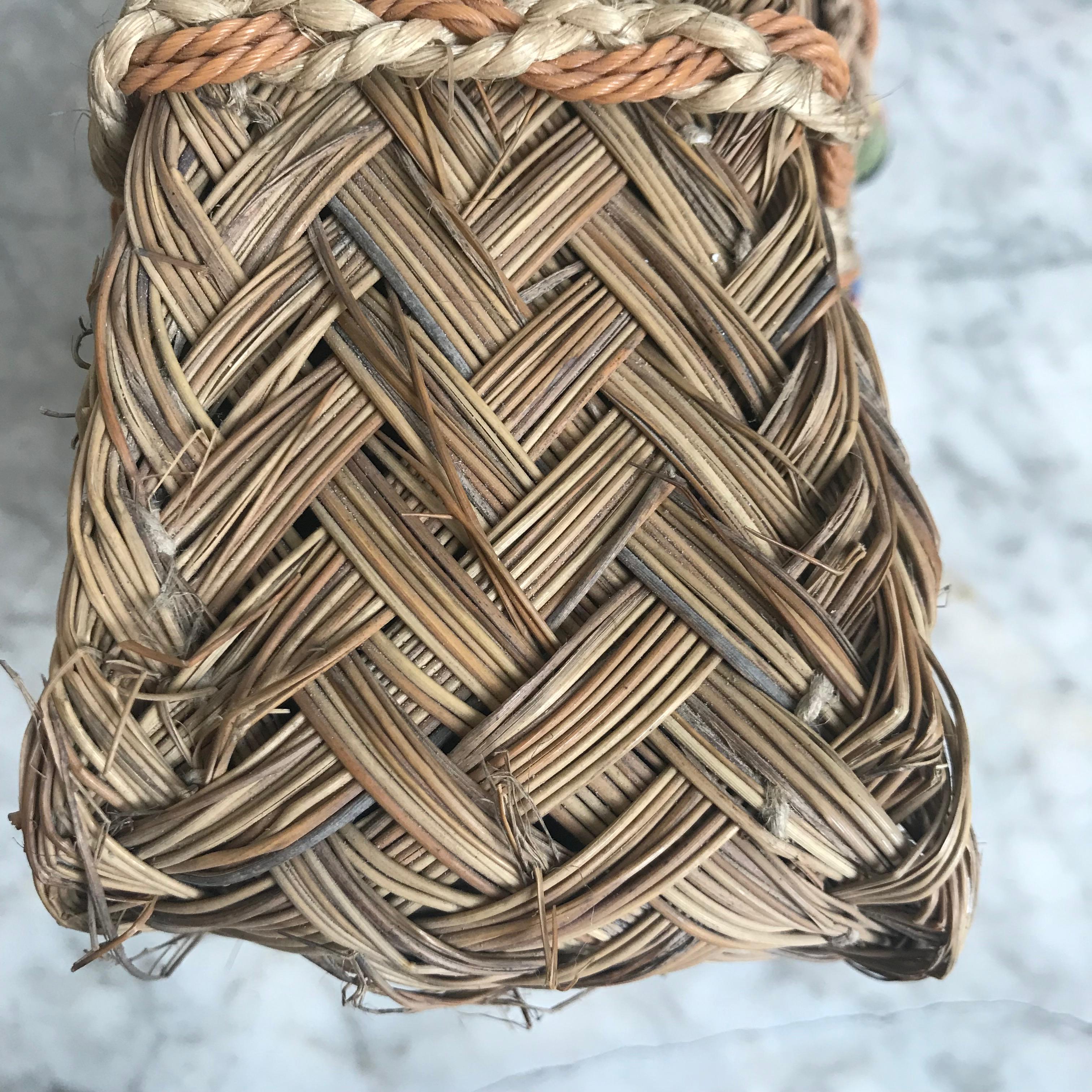 Vintage Spanish Woven Spanish Esparto Straw Mule/ Donkey Head In Good Condition For Sale In Antwerp, BE