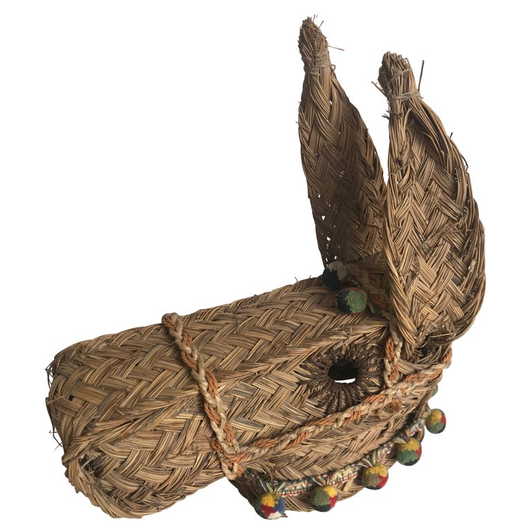 Vintage Spanish Woven Spanish Esparto Straw Mule/ Donkey Head For Sale at 1stDibs straw donkey