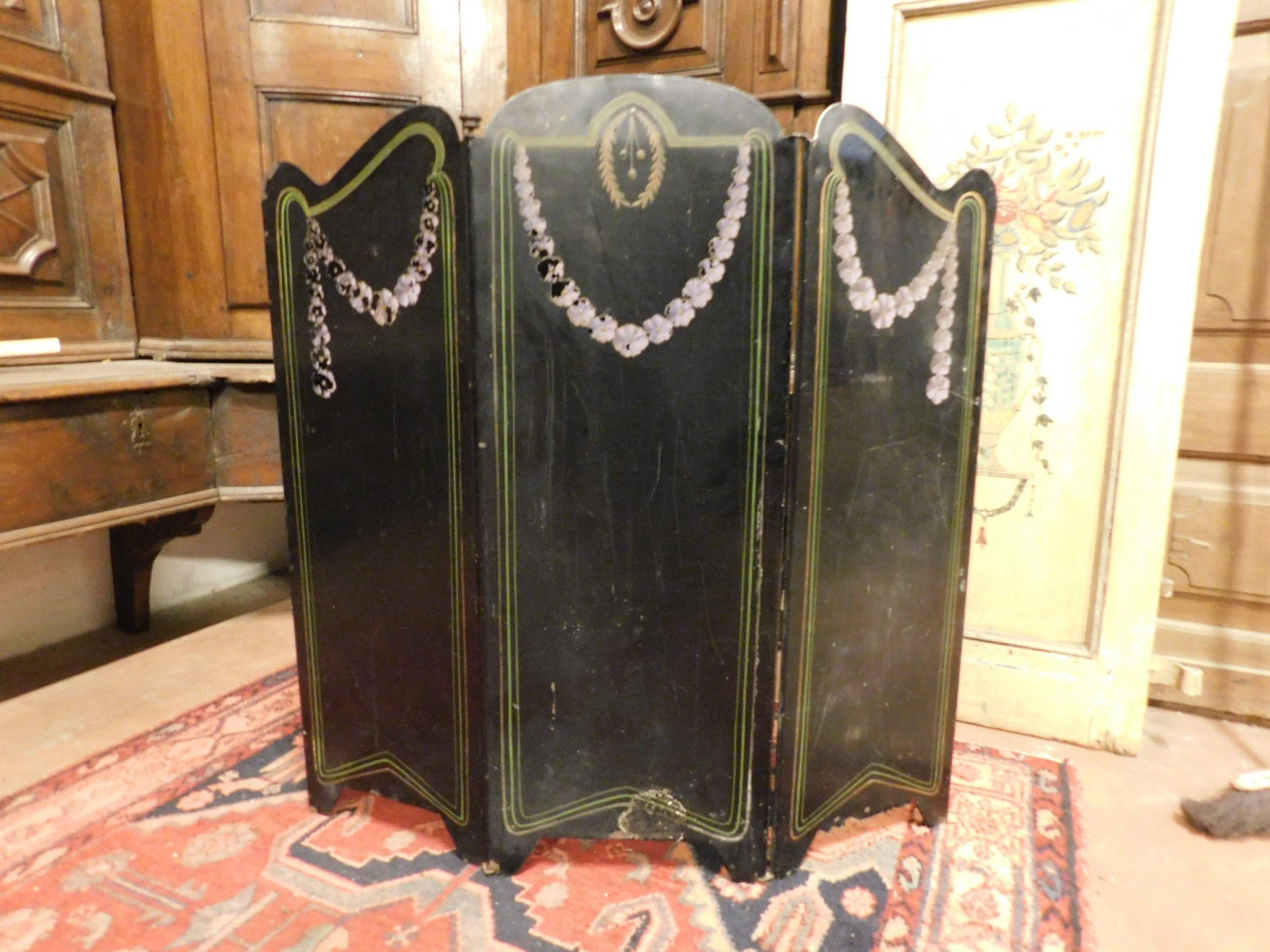 Vintage Spark Arrestor Panel For Fireplace Art Deco Art Nouveau