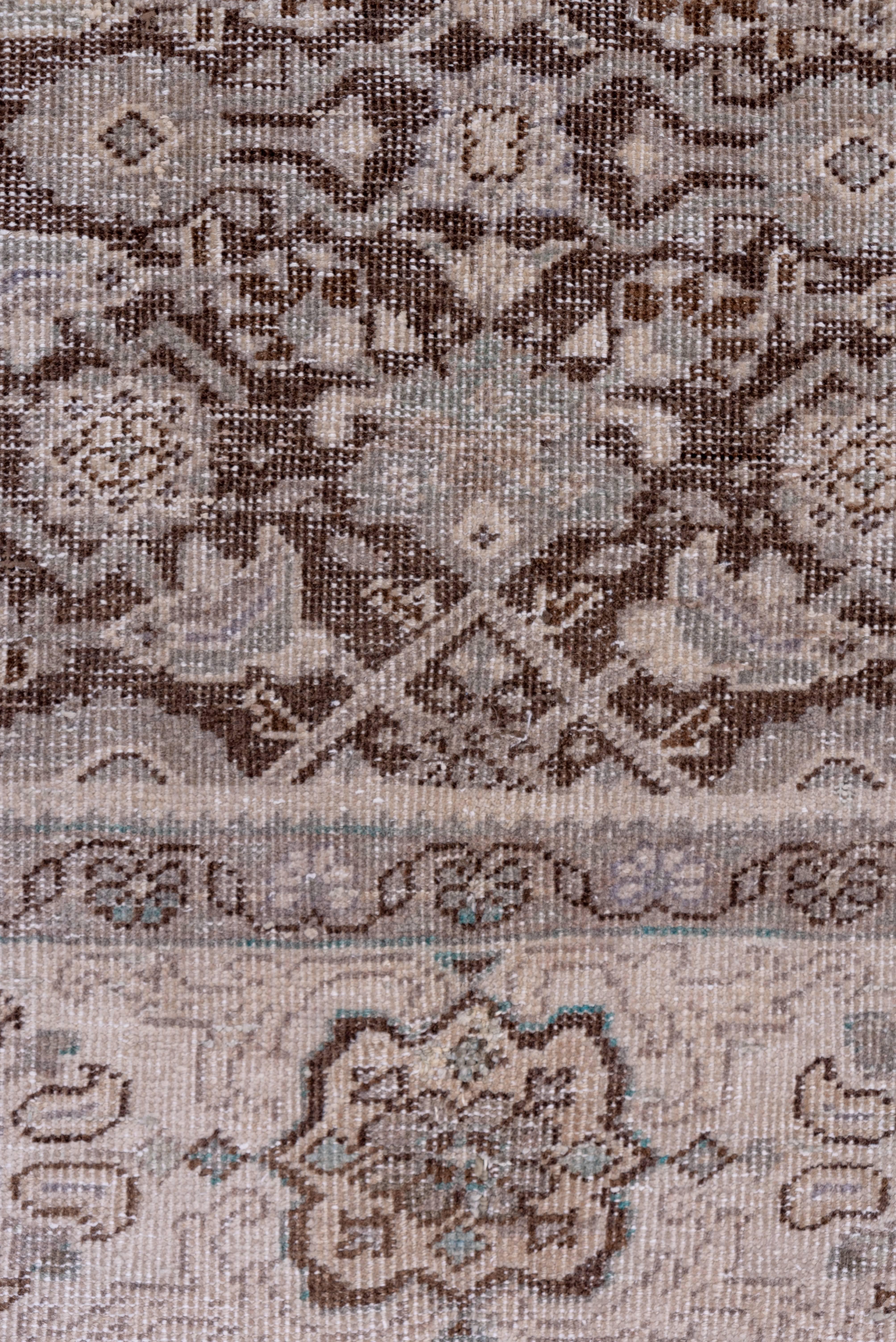 Wool Neutral Tribal Persian Mahal Carpet