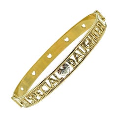 Retro 'Special Daughter' Rolled Gold Bracelet 1990s