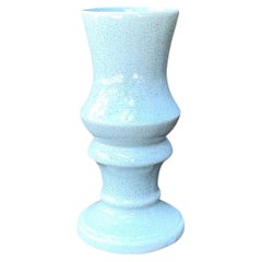 Vaso vintage in ceramica blu screziata