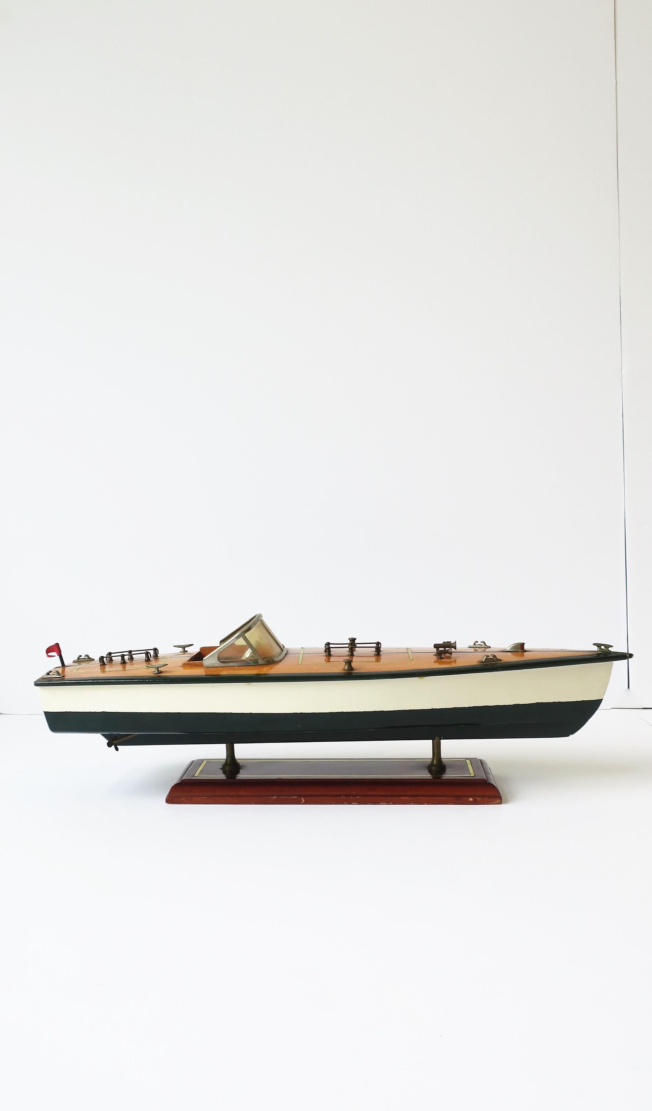 Mid-Century Modern Vintage Speed Boat Model