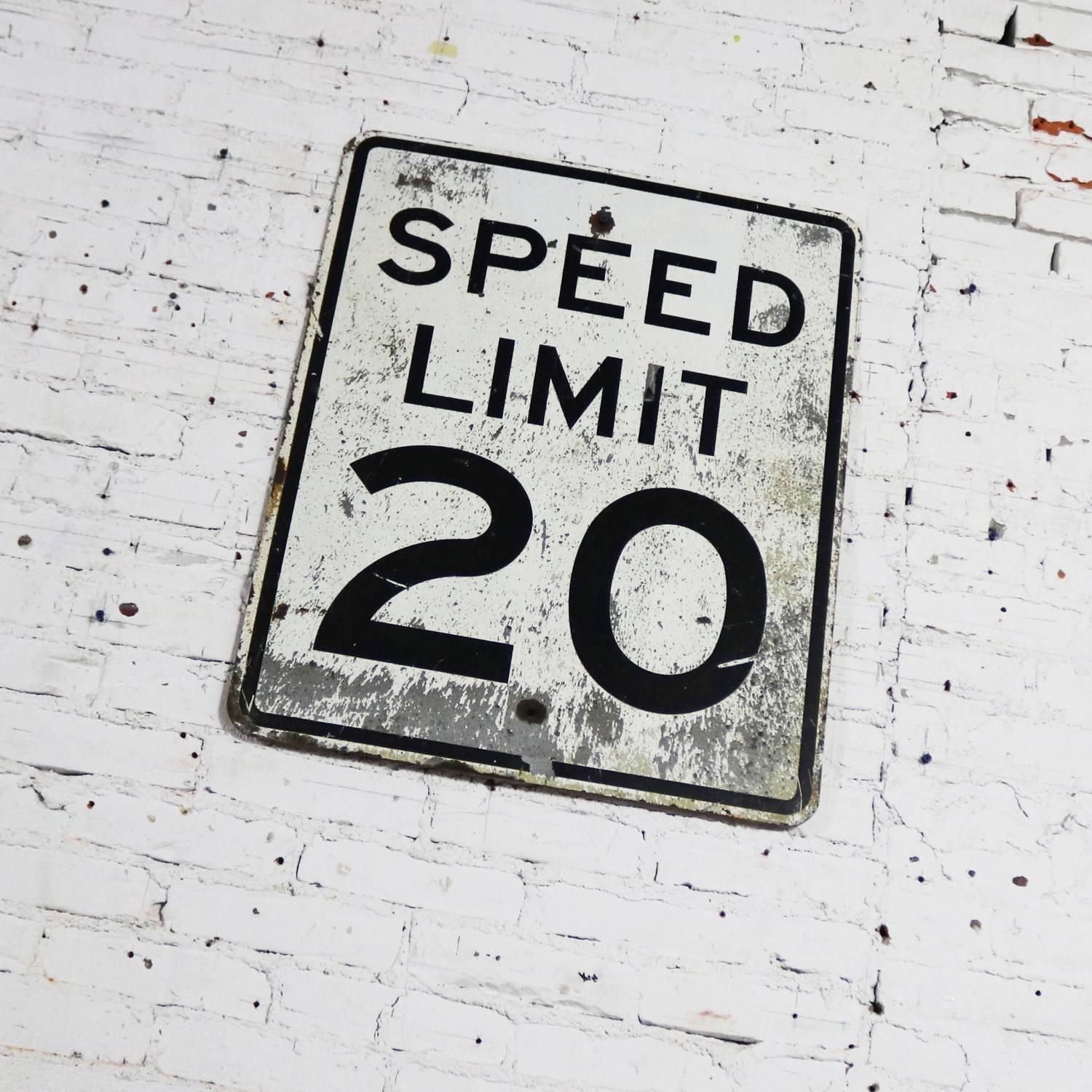 old speed limit signs