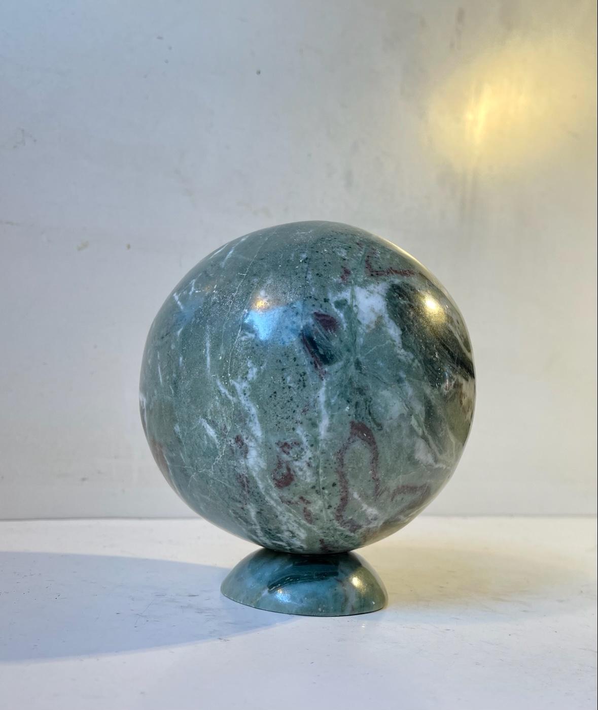 Malagasy Vintage Sphere in Green Fuchsite Crystal, Madagascar, 1980s For Sale