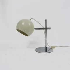 Vintage Spherical Cream Desk Lamp, 1960s