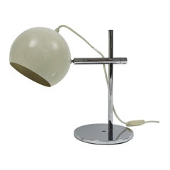 Vintage Spherical Cream Desk Lamp, 1960s