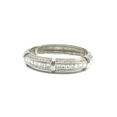 Vintage SPHINX Silver & Crystal Cocktail Bangle 1980s