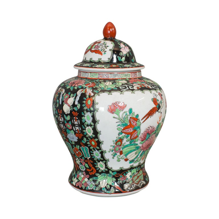 Vintage Spice Jar, Oriental, Ginger, Baluster Urn, Art Deco, 20th